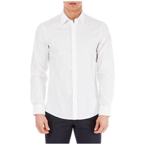 michael kors men's white dress shirt|Michael Kors long sleeve shirt.